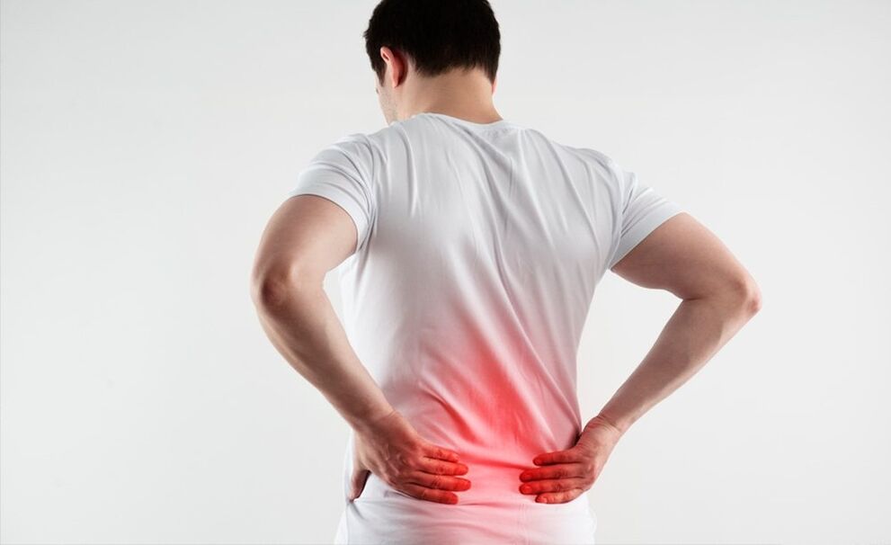 bolesť v dolnej časti chrbta v dôsledku osteochondrózy